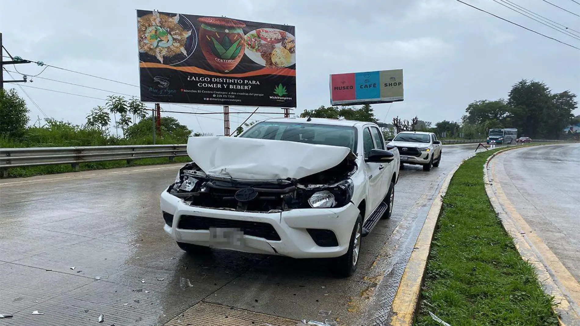 Camioneta accidentada